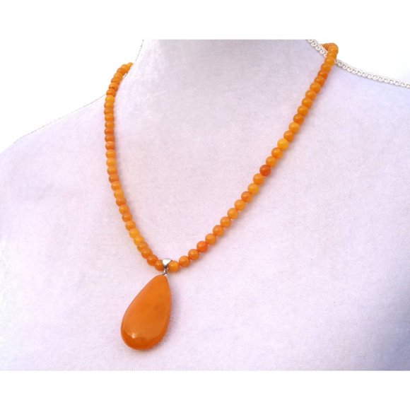 Butterscotch Amber Pendant, 100% Natural High Quality Baltic Amber Necklace 25g - Picture 3 of 7